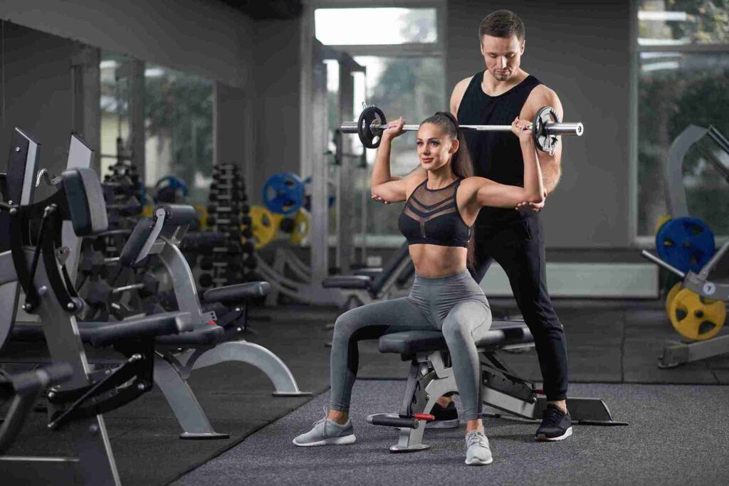 Exercising Equipment at the Gymnasium